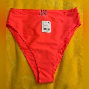 PAPER LONDON New Deville orange Stephanie High waisted Bikini pants Sz.M